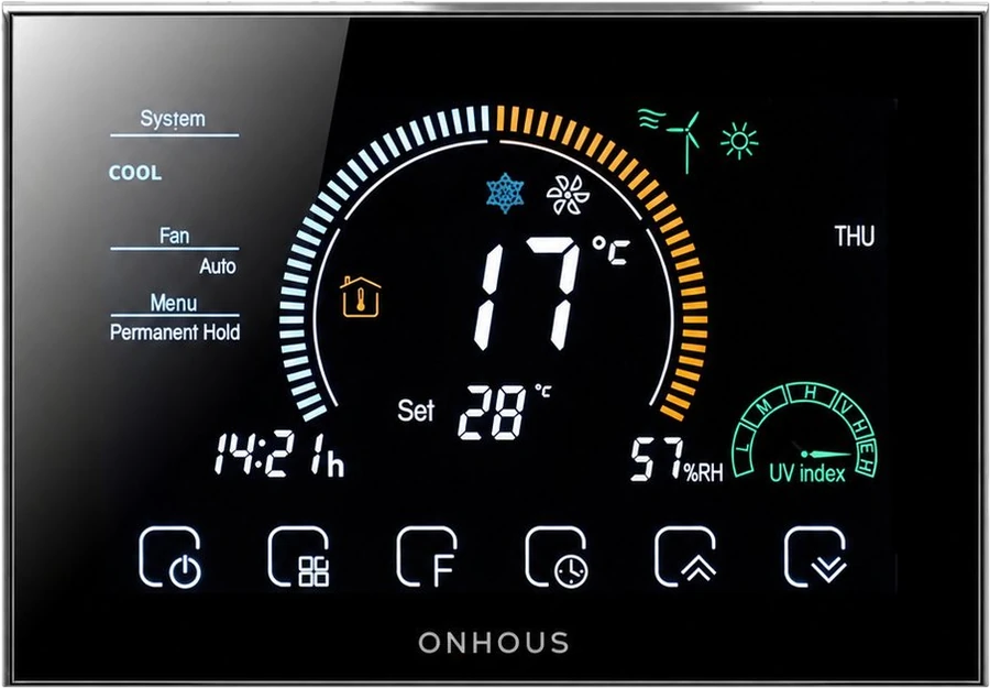 ONHOUS Zigbee Smart Thermostat, Black