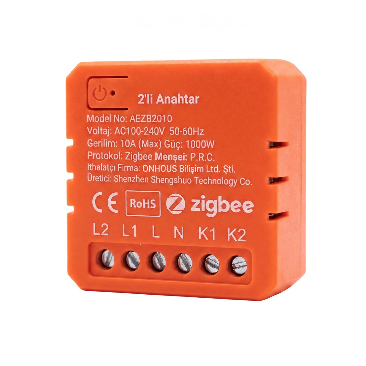 ONHOUS Zigbee Buat İçi Anahtar Modül 2’li